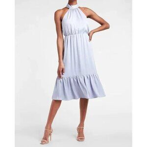 Express Tiered Halter Neck Midi Dress L